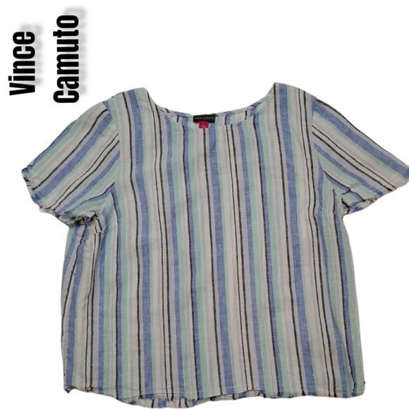 Vince Camuto Linen/Cotton Top Size L - Picture 1 of 6